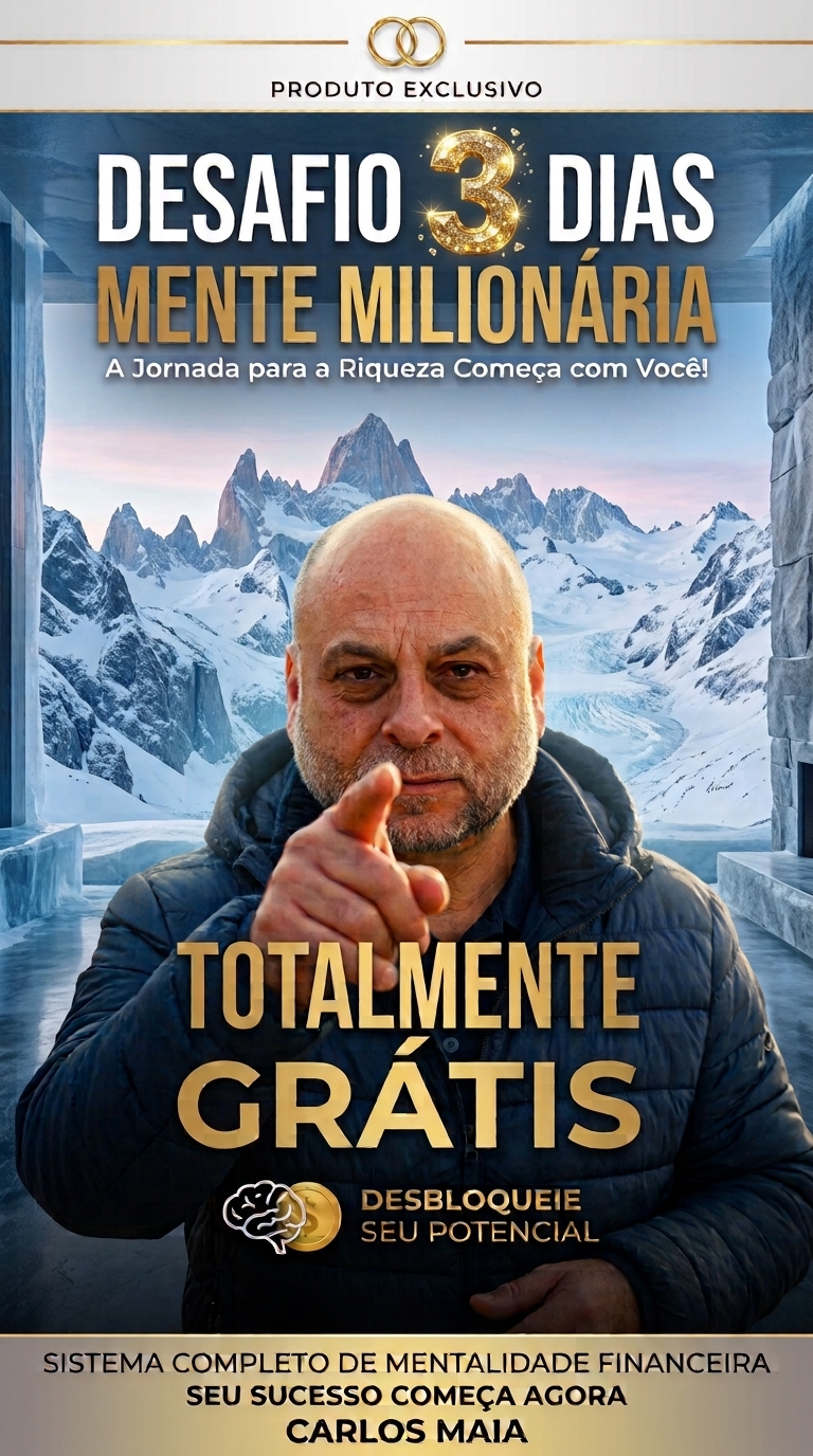 Capa do ebook Desafio de 3 Dias — Mente Milionária